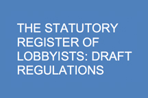 Cabinet Office issues Consultation on Lobbying Register Regulations